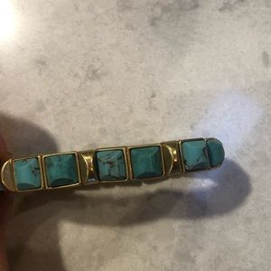 Stella and Dot turquoise and gold bracelet